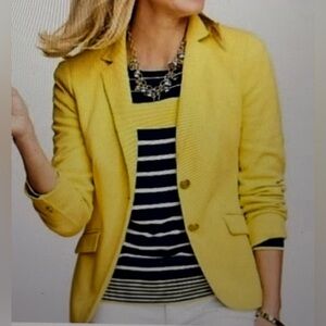 Talbots NWT classic yellow blazer 8